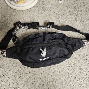 Playboy Black Logo Waist Bag / Fanny Pack